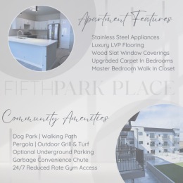 a graphic showing images of the property with text overlays