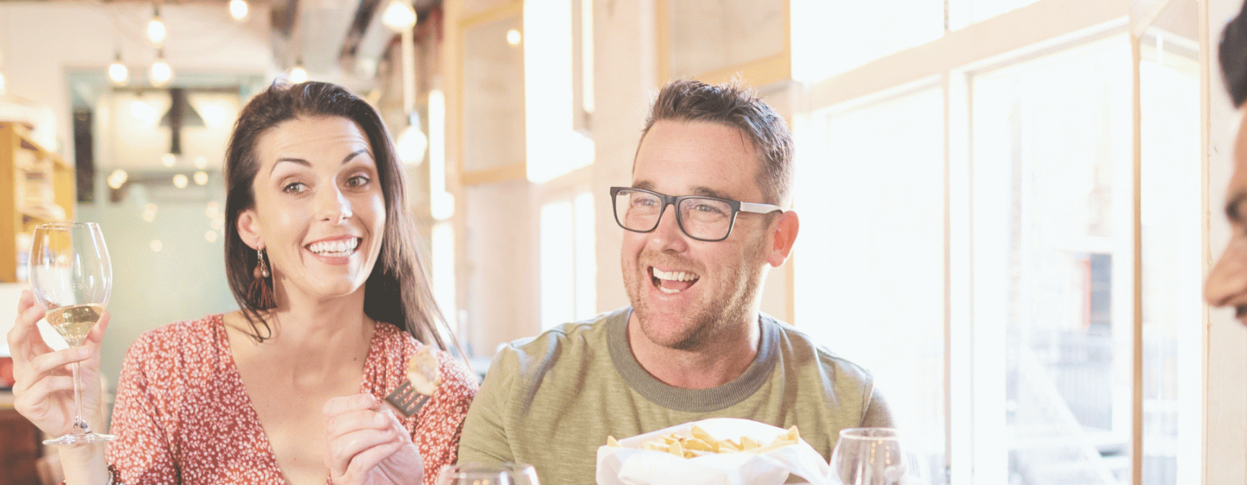 two people at dinner